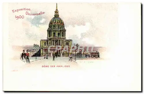 EXposition Universelle de 1900 Cartes postales Paris Dome des Invalides