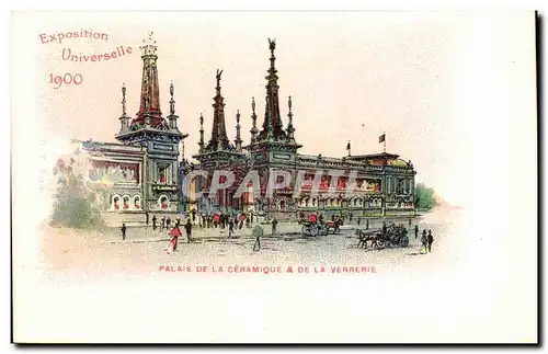 EXposition Universelle de 1900 Cartes postales Paris Palais de la ceramique et de la verrerie