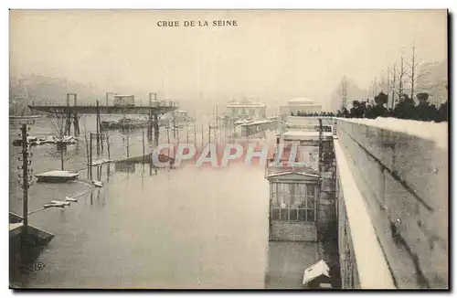 Cartes postales Inondations CRue de la Seine Paris