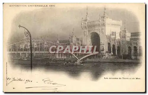 Cartes postales Exposition universelle de 1900 Paris Les armees de terre et de mer