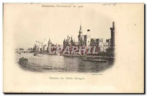 Cartes postales Exposition universelle de 1900 Paris Terrasse des palais etrangers