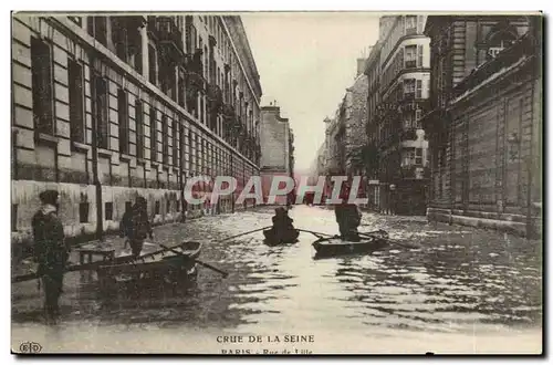 paris 7 - Crue de la Seine - Rue de Lille - Cartes postales