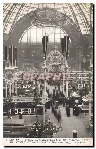 Paris - XII Exposition Internationale de L&#39Automobile Du Cycle et des Sports - Decembre 1910 - CP