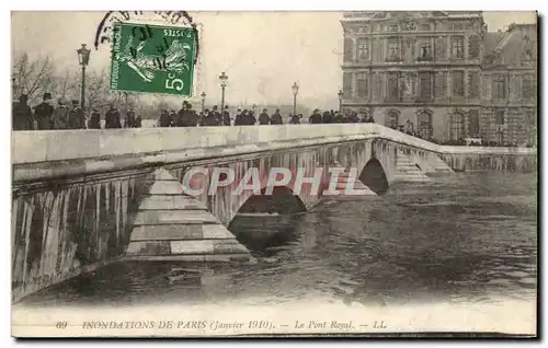 Paris - 16 - La Grande Crue de la Seine Janvier 1910 - Le Pont Royal - Cartes postales