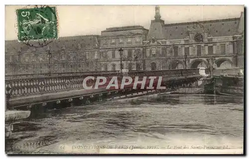 Paris - 6 - La Grande Crue de la Seine Janvier 1910 - Le Pont des Saints Peres - Cartes postales