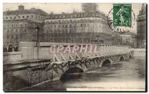 Paris - 65 - La Grande Crue de la Seine Janvier 1910 - Le Pont Notre Dame - Cartes postales