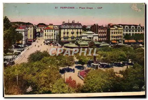 Perpignan Cartes postales Place Arago Cap