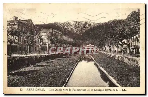 Perpignan Ansichtskarte AK Les quais vers le palmarium et le CAnigou