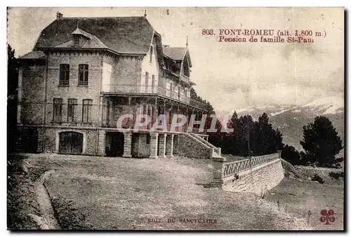 Font Romeu Cartes postales Pension de famille St Paul