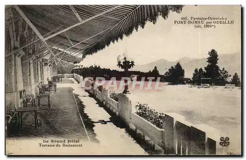 Font Romeu Cartes postales Grand hotel Terrasse du restaurant