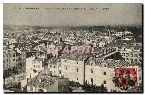 Perpignan Ansichtskarte AK Vue generale prise de l&#39eglise Saint Jacques