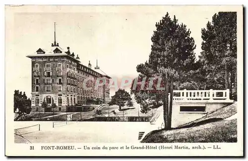 Font Romeu Ansichtskarte AK Un coin du parc et le grand hotel (Henri Martin)