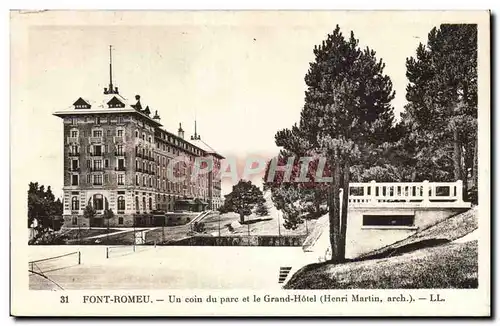 Font Romeu Cartes postales Un coin du parc et le grand hotel (Henri Martin)