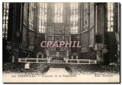 Perpignan Ansichtskarte AK Interieur de la cathedrale