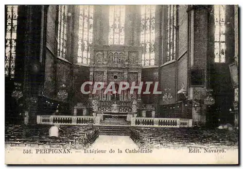 Perpignan Cartes postales Interieur de la cathedrale