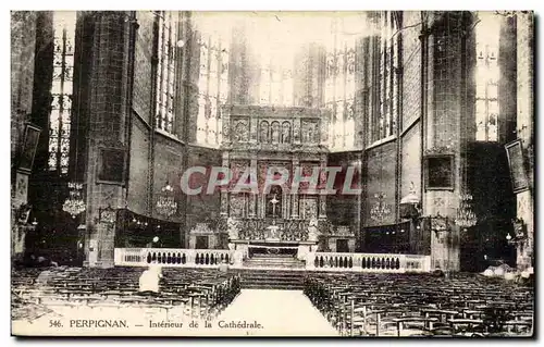 Perpignan Cartes postales Interieur de la cathedrale