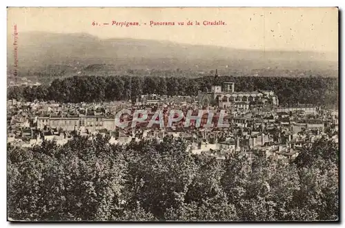 Perpignan Ansichtskarte AK Panorama vu de la citadelle