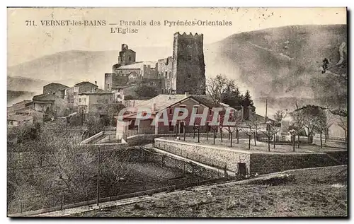 Vernet les Bains Ansichtskarte AK Paradis des Pyrenees Orientales L&#39eglise