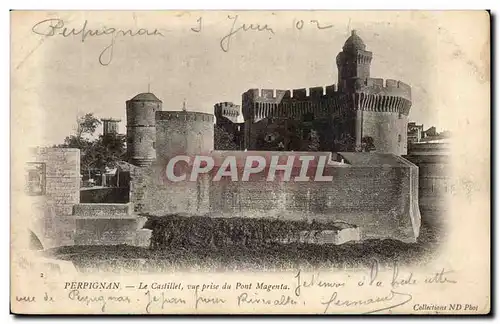 Perpignan Cartes postales Le CAstillet vue prise du Pont Magenta