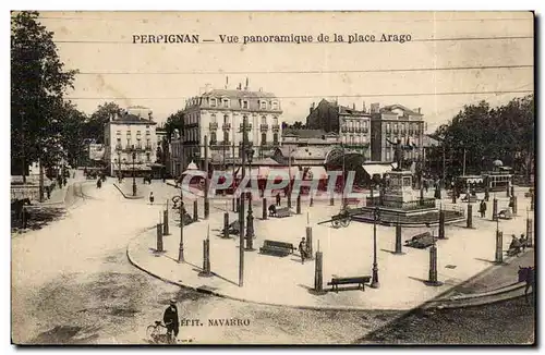 Perpignan - Vue Panoramique de la place Arago - Ansichtskarte AK