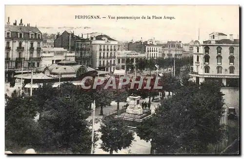 Perpignan - Vue Panoramique de la Place Arago Ansichtskarte AK