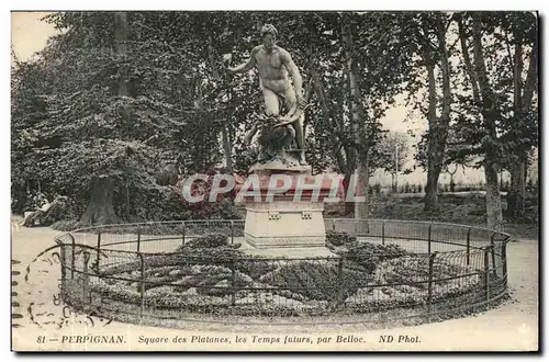 Perpignan - Square des Plantanes les Temps future par Beloc Cartes postales