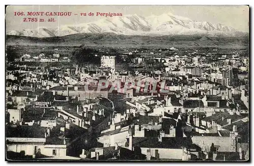 Mont Canigou - vu de Pepignan 2785 m alt Ansichtskarte AK