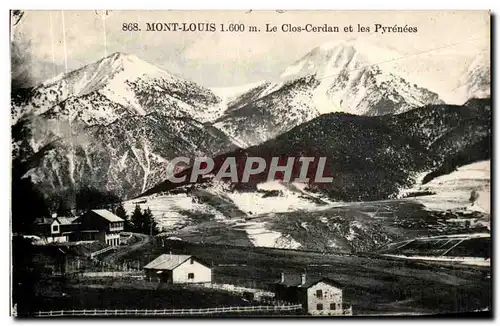 Mont Louis - 1600 m Le Cos Cerdan et les Pyranees - Ansichtskarte AK