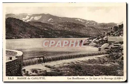 Massie du CArlitte Ansichtskarte AK Les Bouillouses Le lac et le barrage