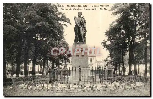 Vincennes Cartes postales Cours Marigny Statue du General Daumesnil
