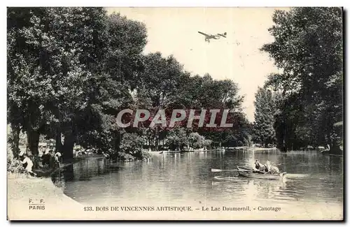 Bois de Vincennes Cartes postales Le lac Daumesnil Canotage (avion)