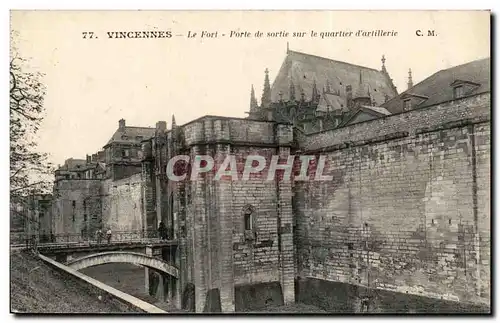 Fort de Vincennes Ansichtskarte AK Le fort Porte de sortie sur le quartier d&#39artillerie