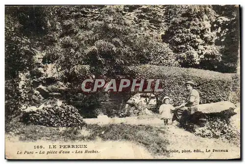 Le Perreux Cartes postales Le parc La piece d&#39eau Les rochers