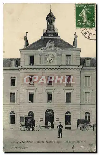 Vincennes Cartes postales Hopital militare Begin Entree des malades (brancardiers infirmiers)
