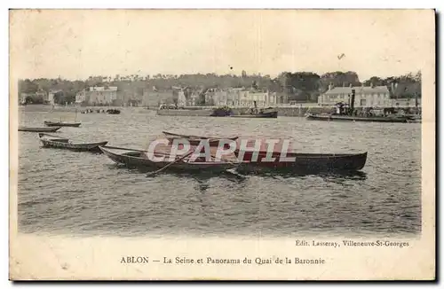 Ablon Ansichtskarte AK la Seine et panorama du quai de la baronnie