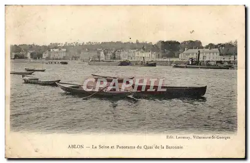 Ablon Cartes postales la Seine et panorama du quai de la baronnie