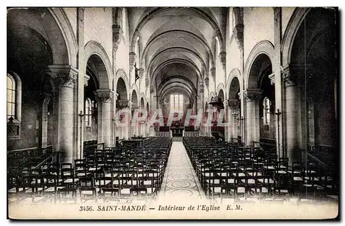 Saint MAnde Cartes postales Interieur de l&#39eglise