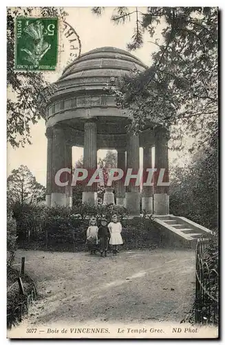 Bois de Vincennes Ansichtskarte AK le temple grec