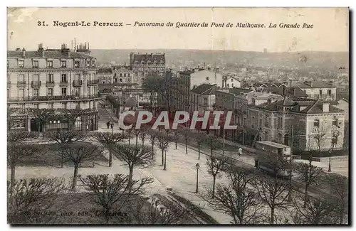 Nogent Le Perreux Ansichtskarte AK Panorama du quartier du pont de Mulhouse La grande rue