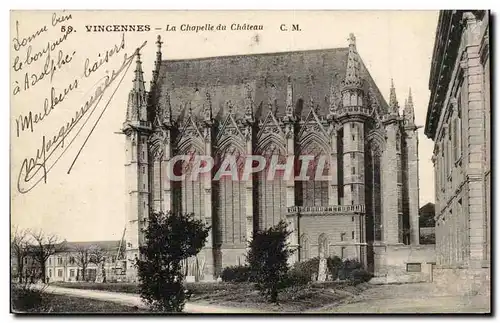 Vincennes Cartes postales La chapelle du chateau