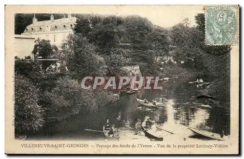 Villeneuve Saint Georges Cartes postales Paysage des bords de l&#39yerres Vue de la propriete Lorimey Vidiere