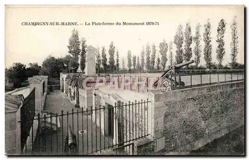 Champigny sur marne Cartes postales La plateforme du monument 1870 1871 guerre