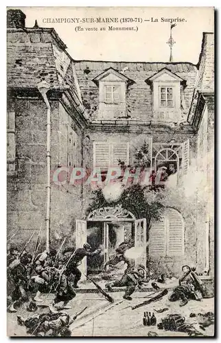 Champigny sur marne Ansichtskarte AK La surprise 1870 1871
