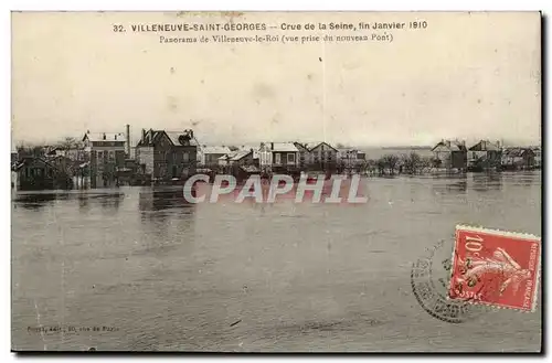 Villeneuve Saint Georges Cartes postales Crue de la Seine fin janvier 1910 Panorama de Villeneuve le Roi