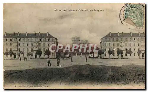 Bois de Vincennes Cartes postales CAserne des dragons