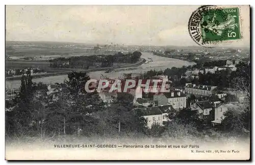Villeneuve Saint Georges Cartes postales Panorama de la Seine et vue sur Paris