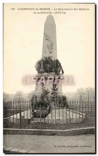Champigny sur Marne Cartes postales Le monument des mobiles de la Cote d&#39or (1870 1871)