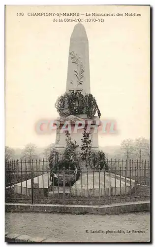 Champigny sur Marne Cartes postales Le monument des mobiles de la Cote d'or (1870 1871)