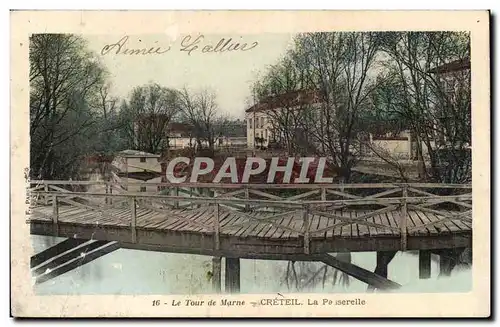 Le Tour de Marne Creteil Ansichtskarte AK La passerelle