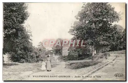 Villeneuve Saint Georges Cartes postales Jardin de l'hotel de ville